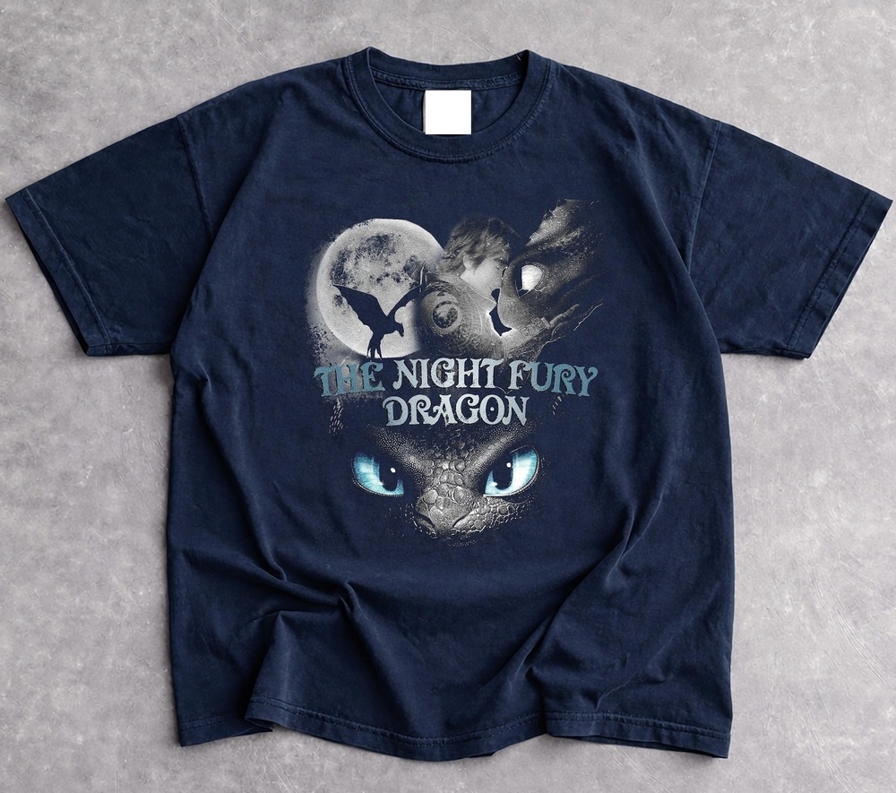 Night Fury Dragon Shirt, Retro How To Train Your Dragon Graphic TShirt